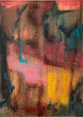 Abstract painting with a mix of colors on a textured surface