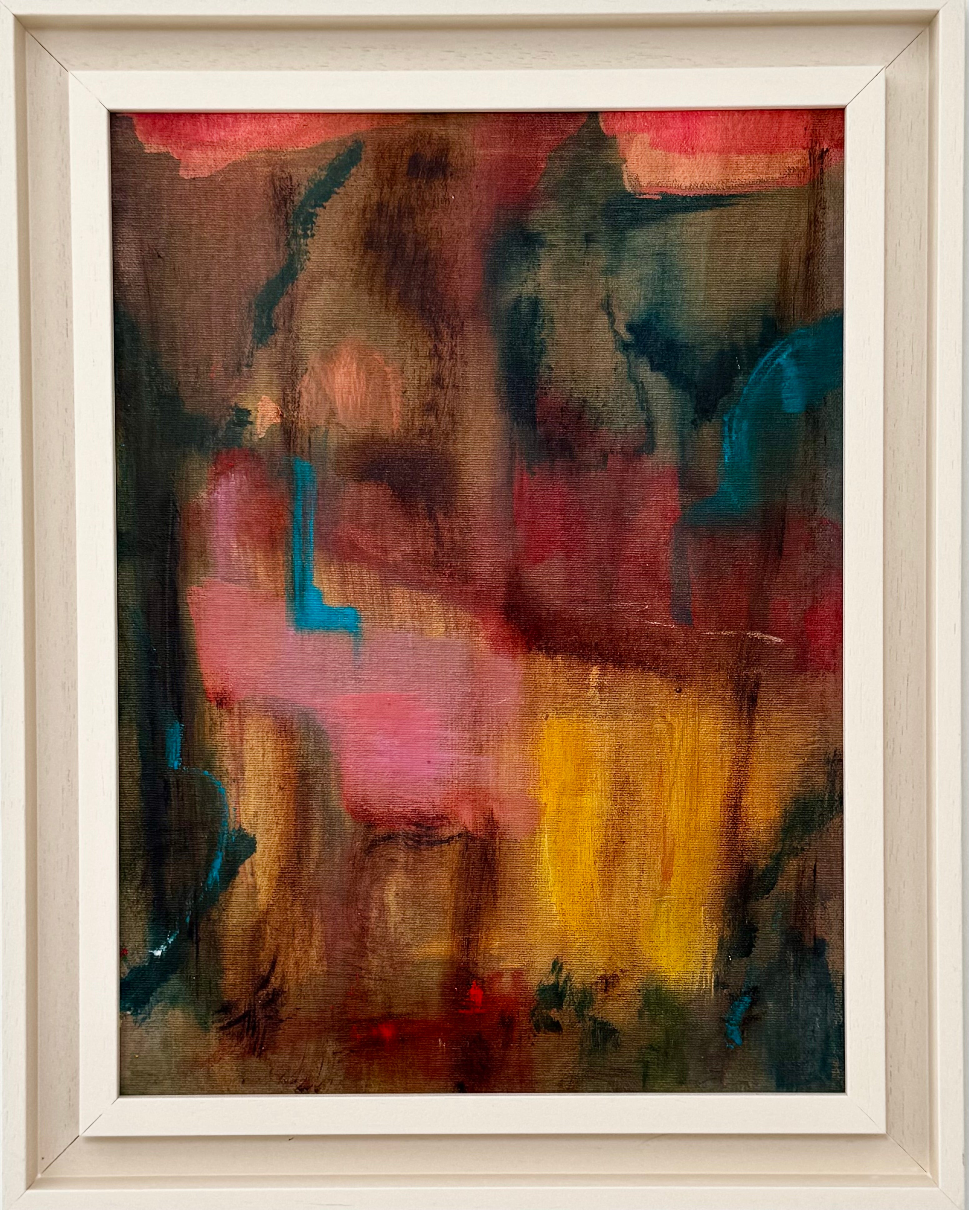 Abstract painting with a white frame