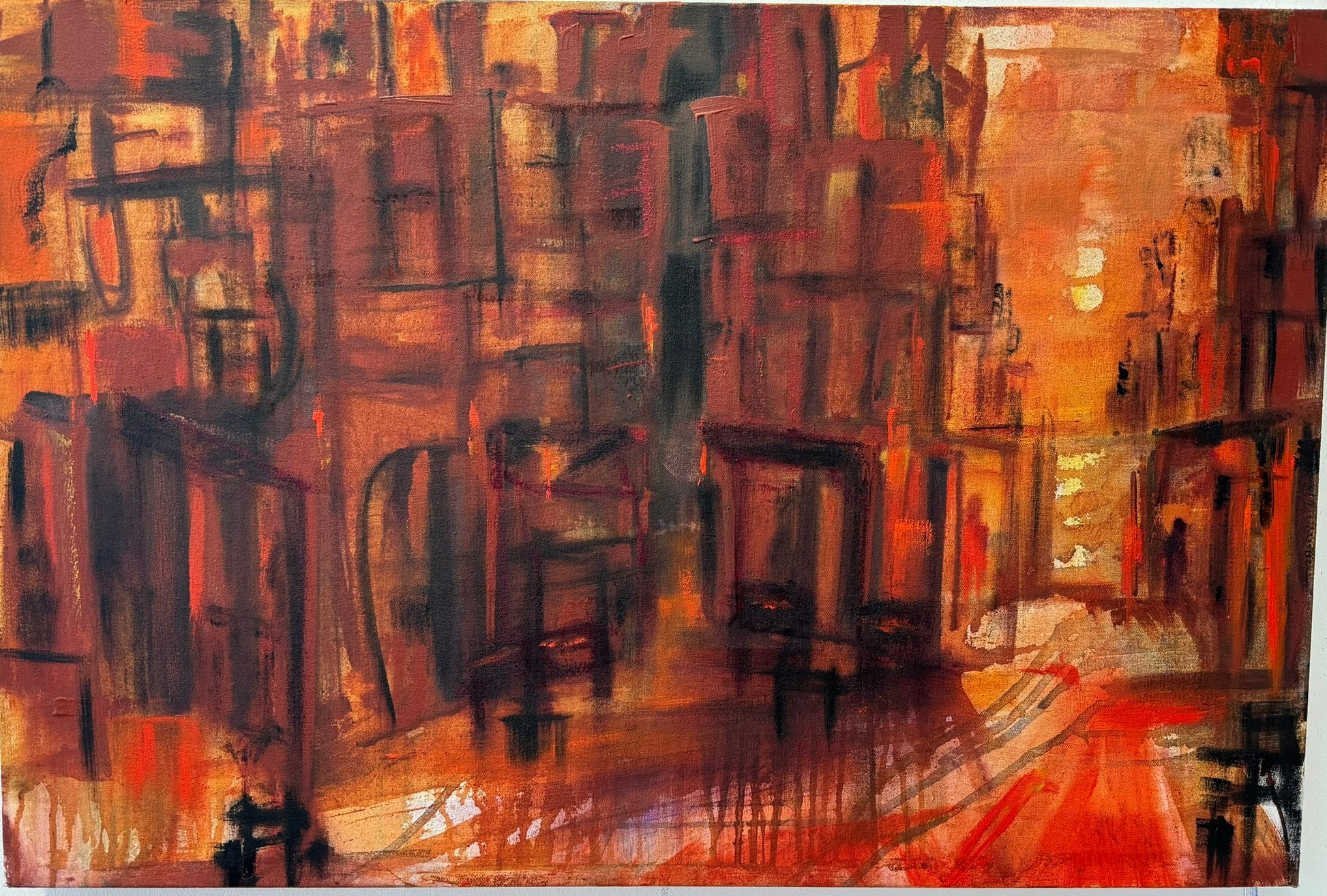 Sunset in Las Ramblas